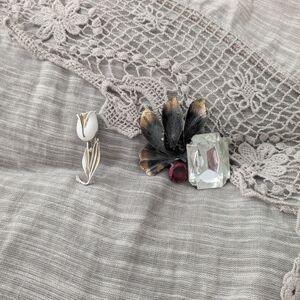 Elegant Antique Floral Brooches